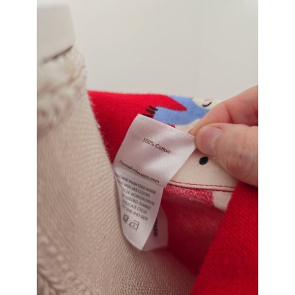 Hanna Anderson Snowman Christmas Cotton Flannel Holiday 2 Piece Pajama Set XS - Picture 7 of 8